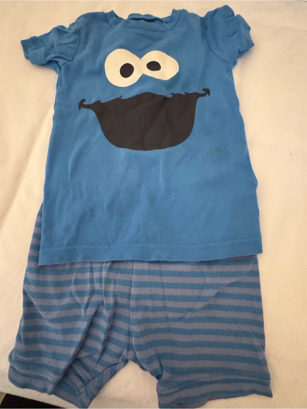 Carters Kids Blue Cookie Monster Pajama Set